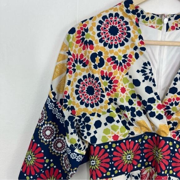 Wayward Fancies eShakti Asian Inspired Kimono Graphic Floral Sleeve Boho Dress - Picture 5 of 15